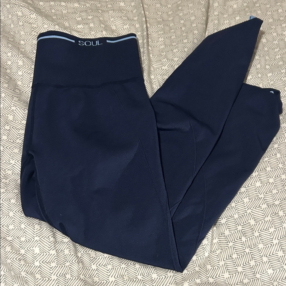 Navy Soul Cycle Blue Leggings - Small